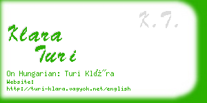 klara turi business card